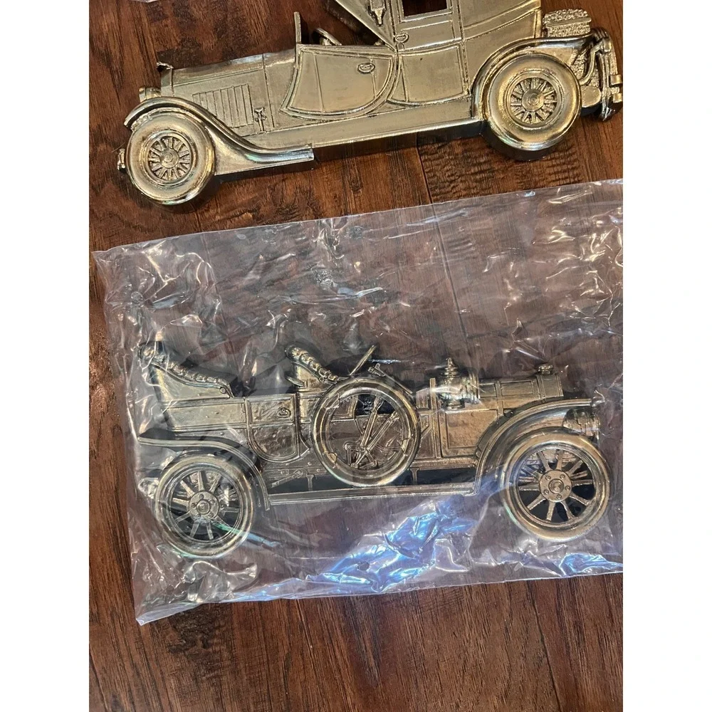 Home Interiors Gifts Vintage Gold Antique Car Wall Plaques Set of‎ 3 Homco 8721